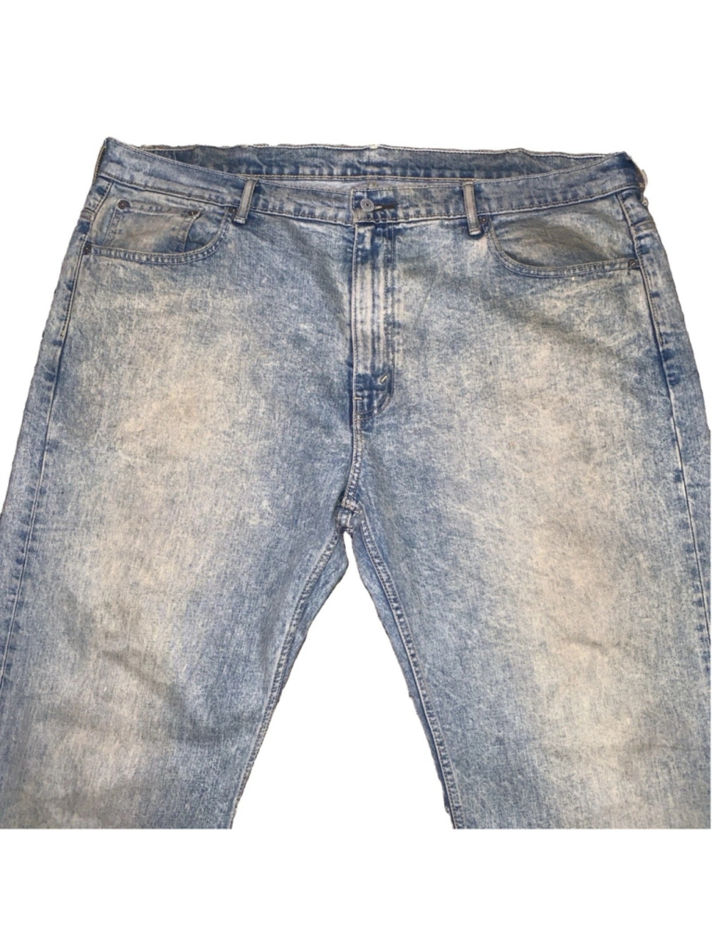 Levi’s 569 Loose Straight Fit Jeans 40x30 Workwear Distressed Light Wash Denim - Picture 2 of 16